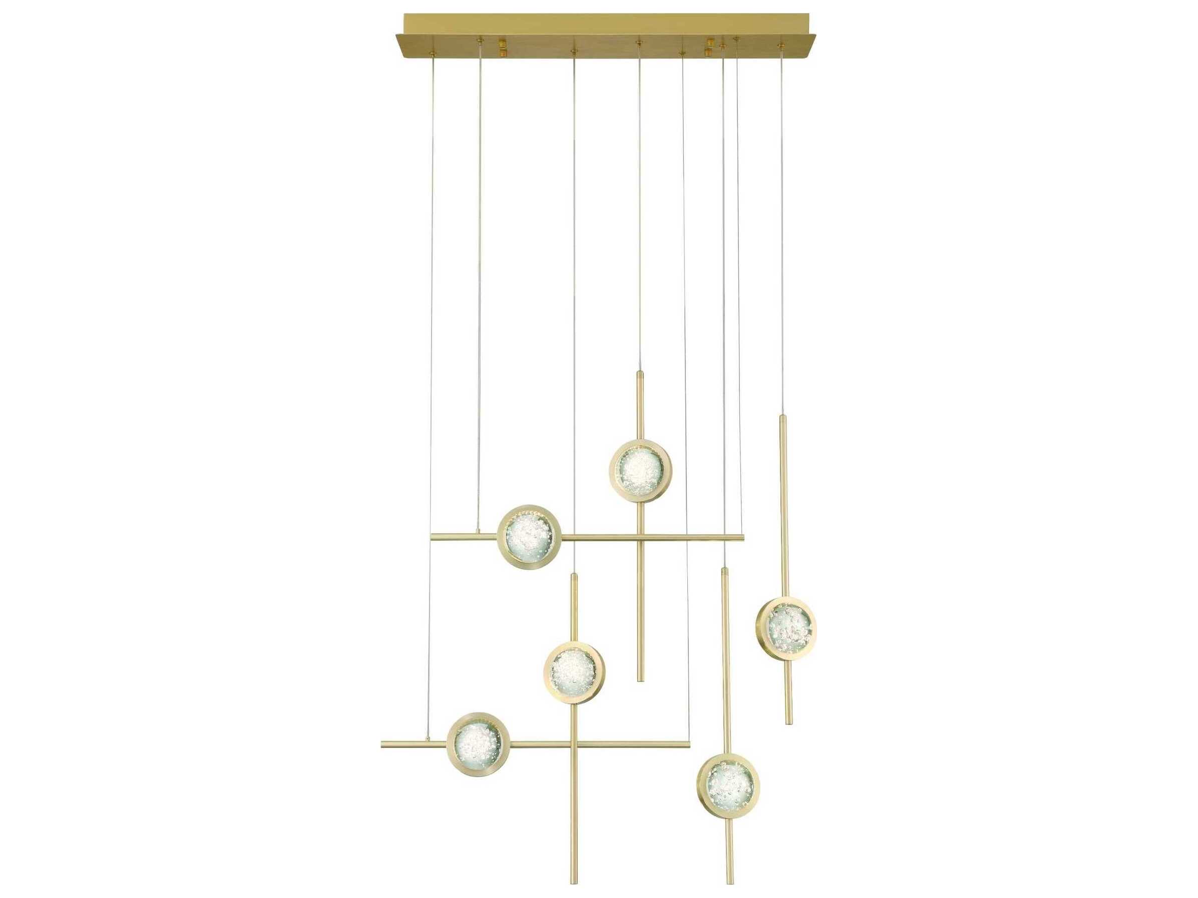 Eurofase Barletta 6-Light Gold Linear Island Pendant