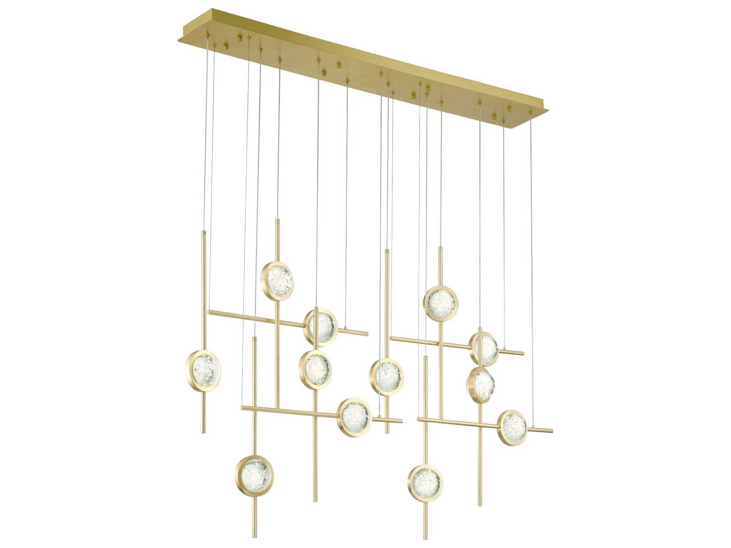 Eurofase Barletta 12-Light Gold Linear Island Pendant