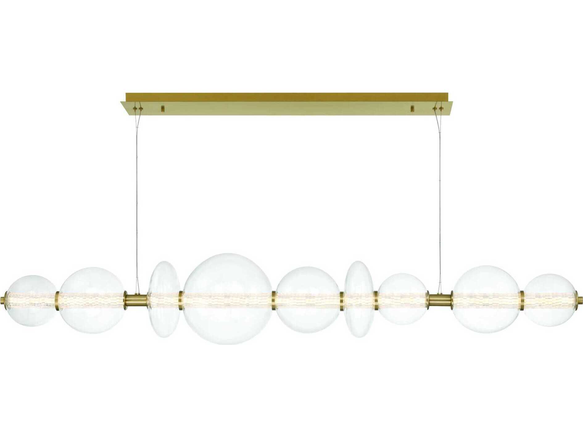 Eurofase Atomo 1-Light Gold Globe Geometric Island Pendant