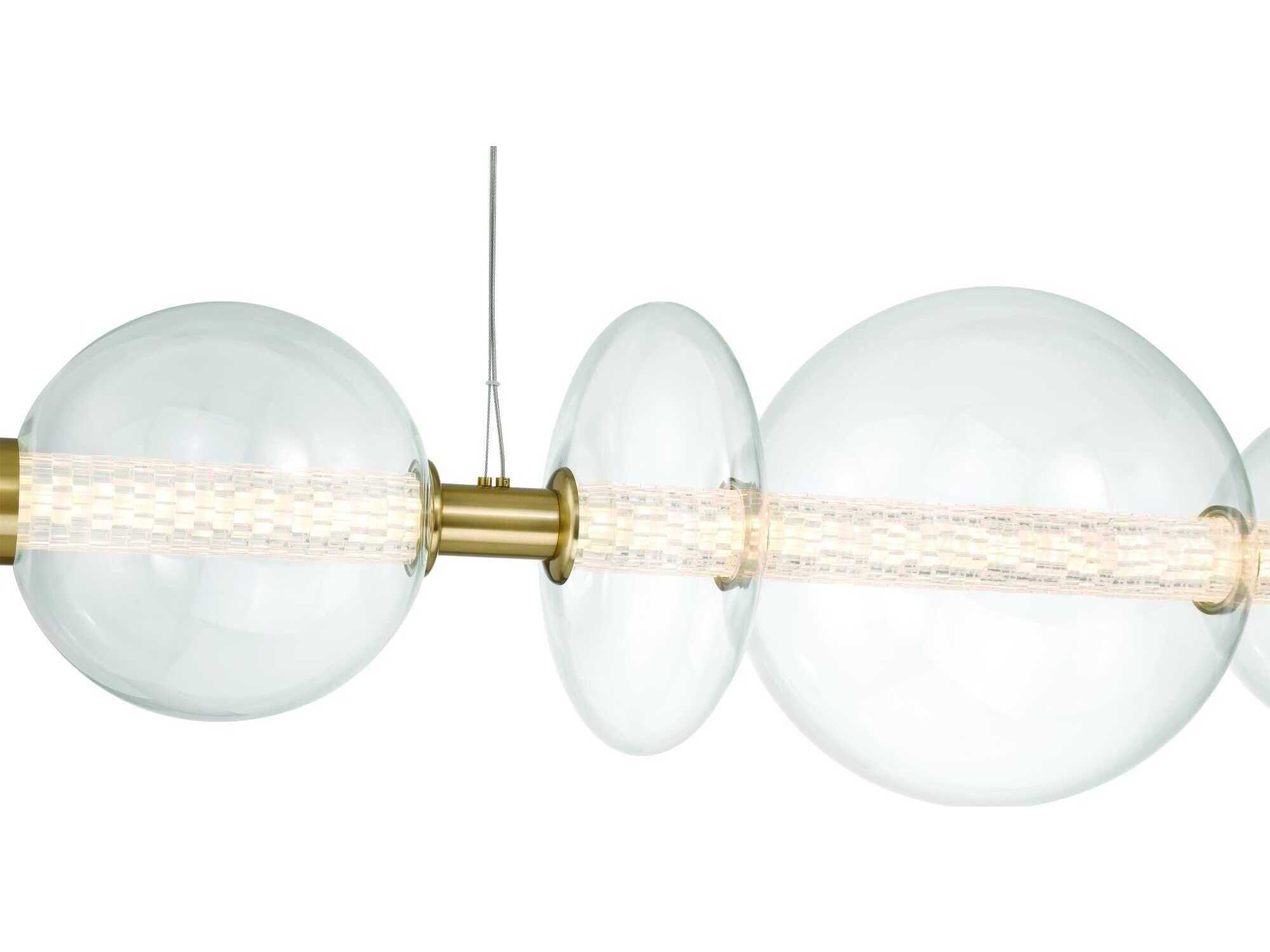 Eurofase Atomo 1-Light Gold Globe Geometric Island Pendant