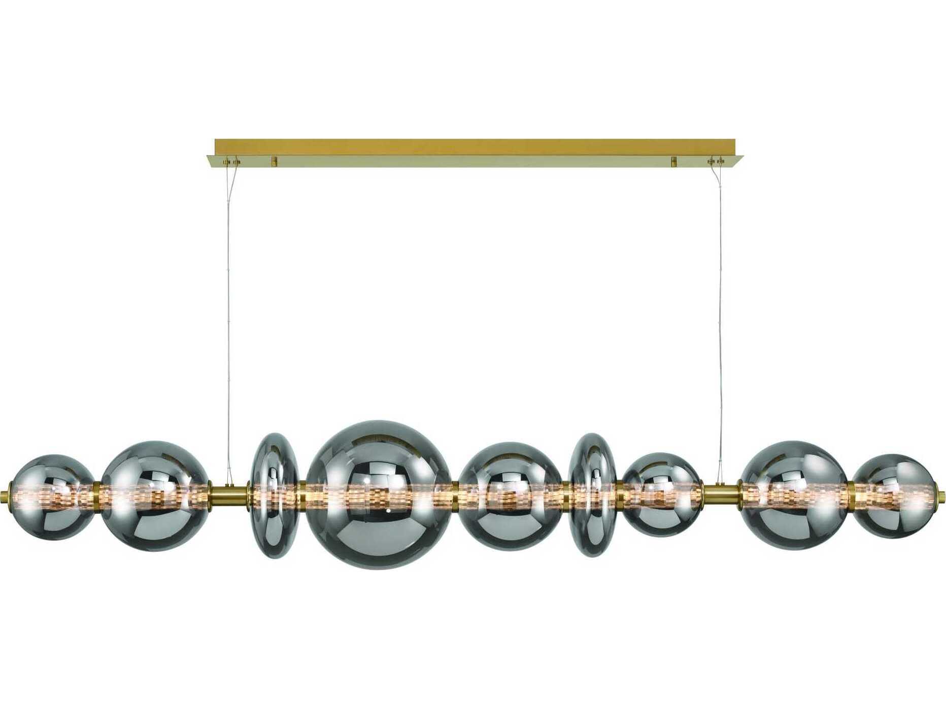 Eurofase Atomo 1-Light Gold Globe Geometric Island Pendant