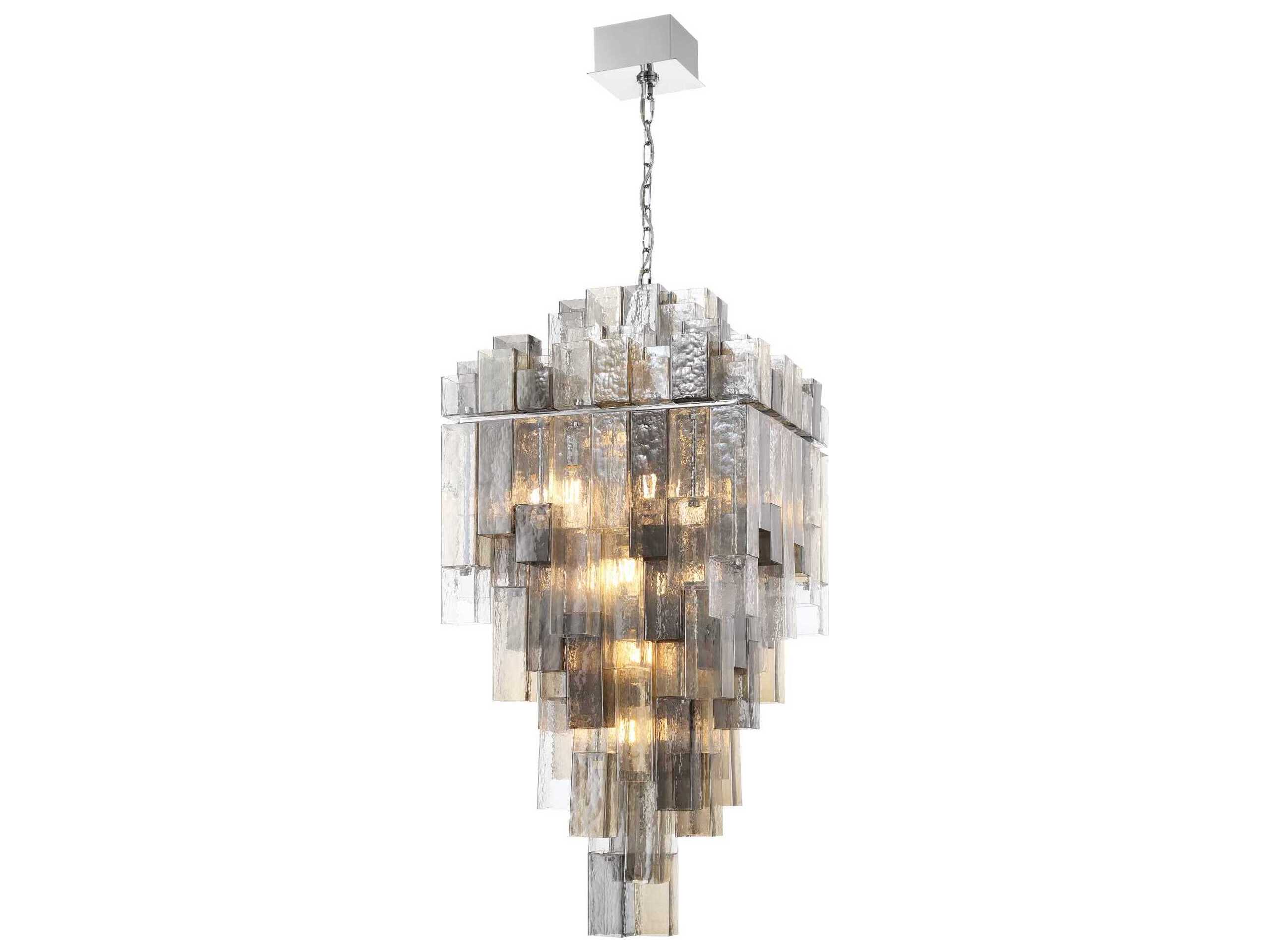 Eurofase Altesa 20-Light Chrome Geometric Chandelier