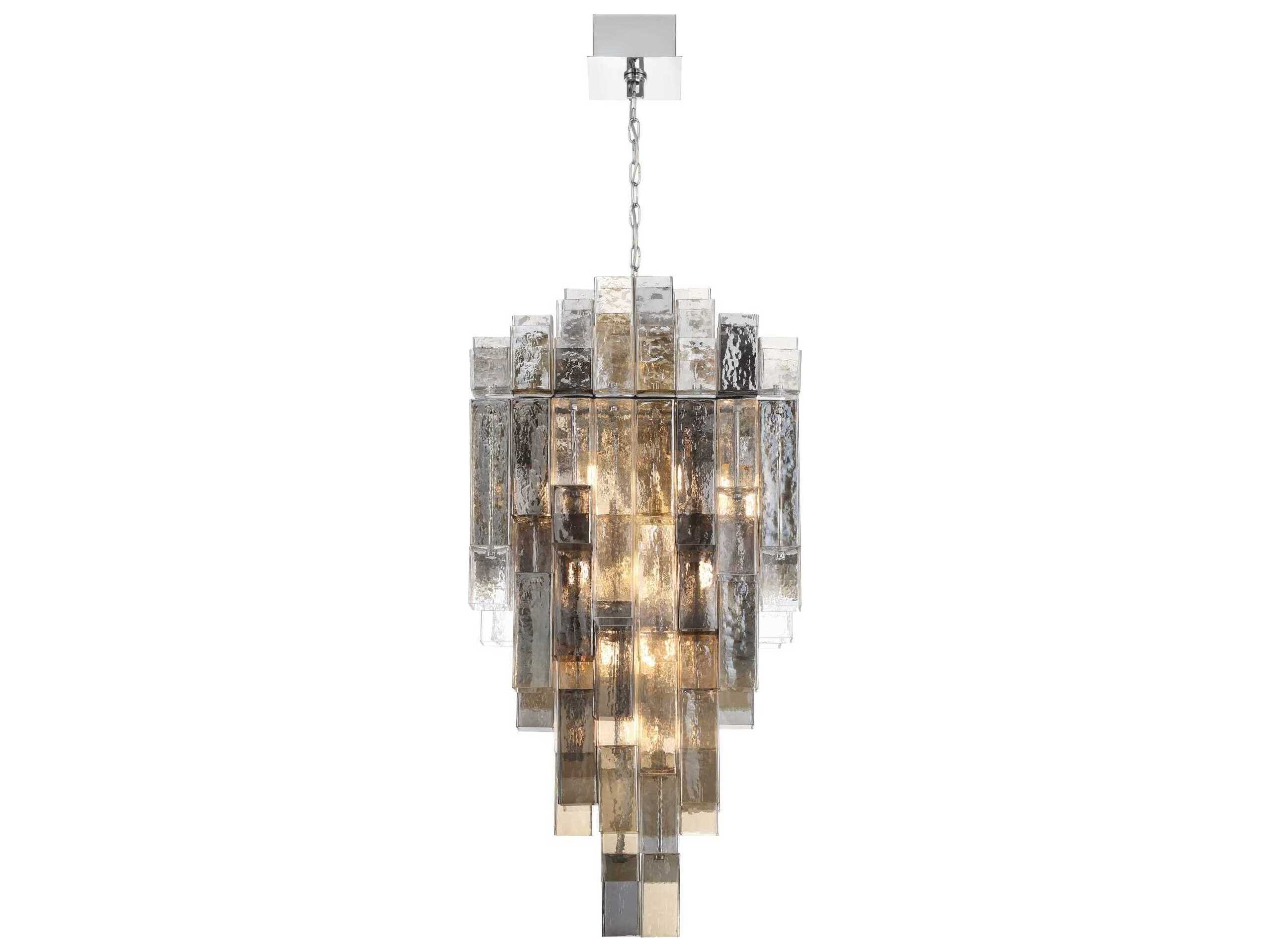 Eurofase Altesa 20-Light Chrome Geometric Chandelier