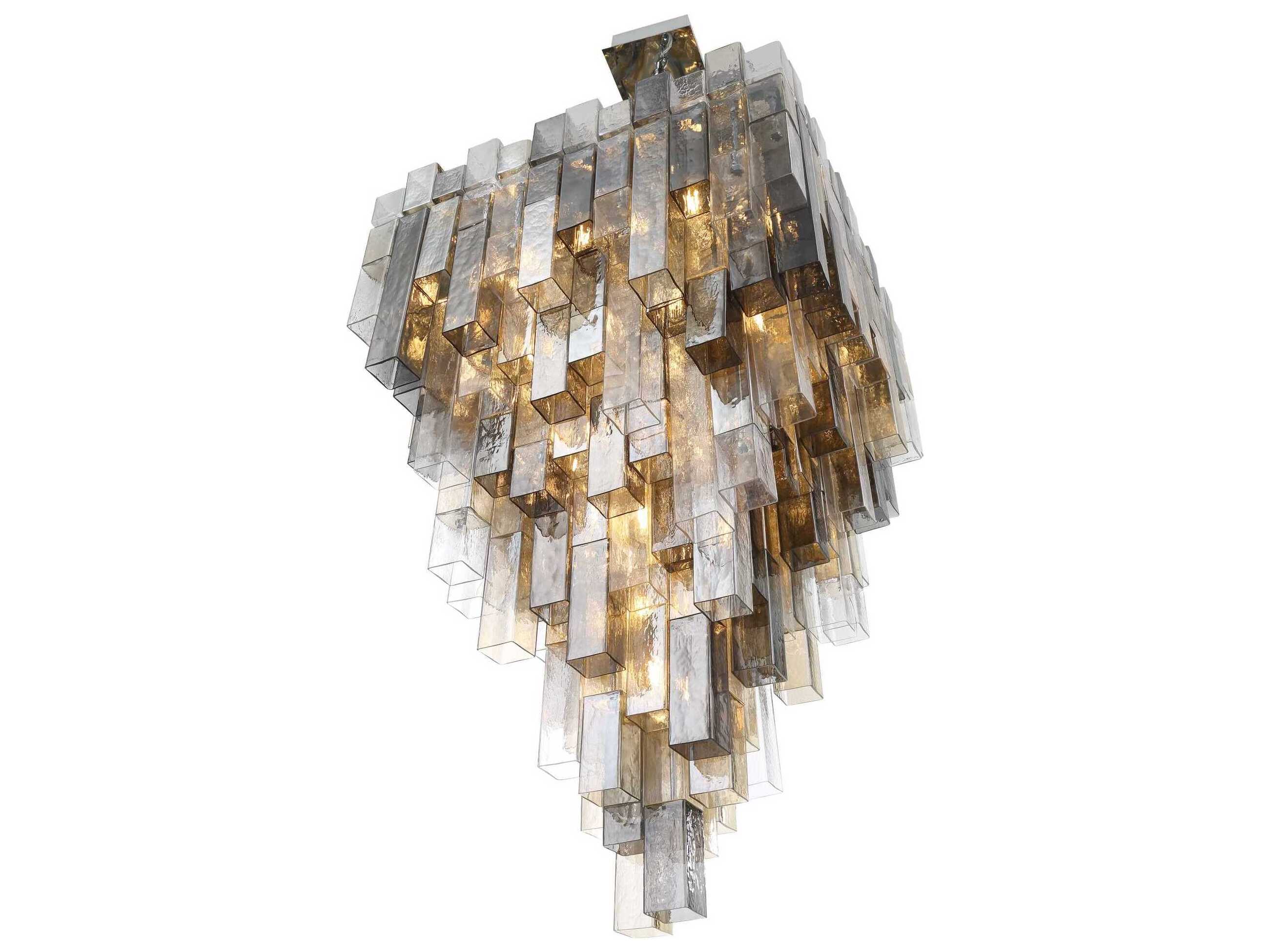 Eurofase Altesa 46-Light Chrome Geometric Chandelier