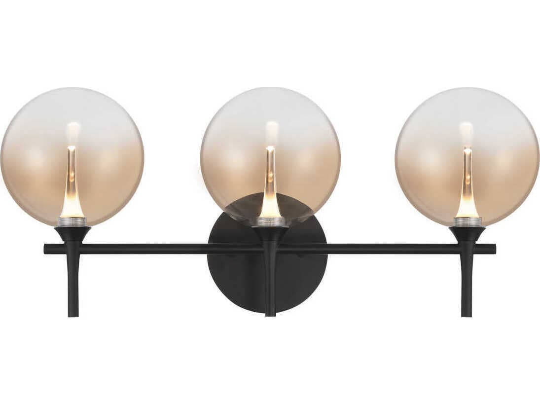 Eurofase Iissa 3-Light Black Vanity Light