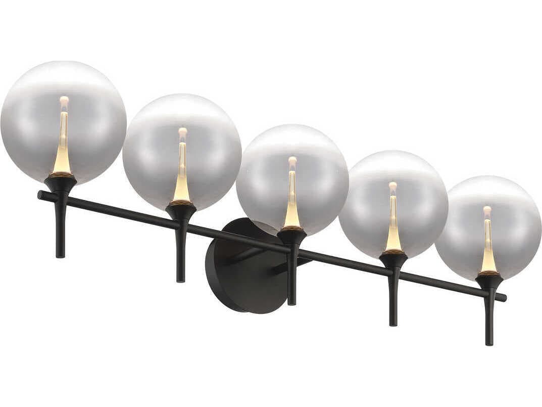 Eurofase Iissa 5-Light Black Vanity Light