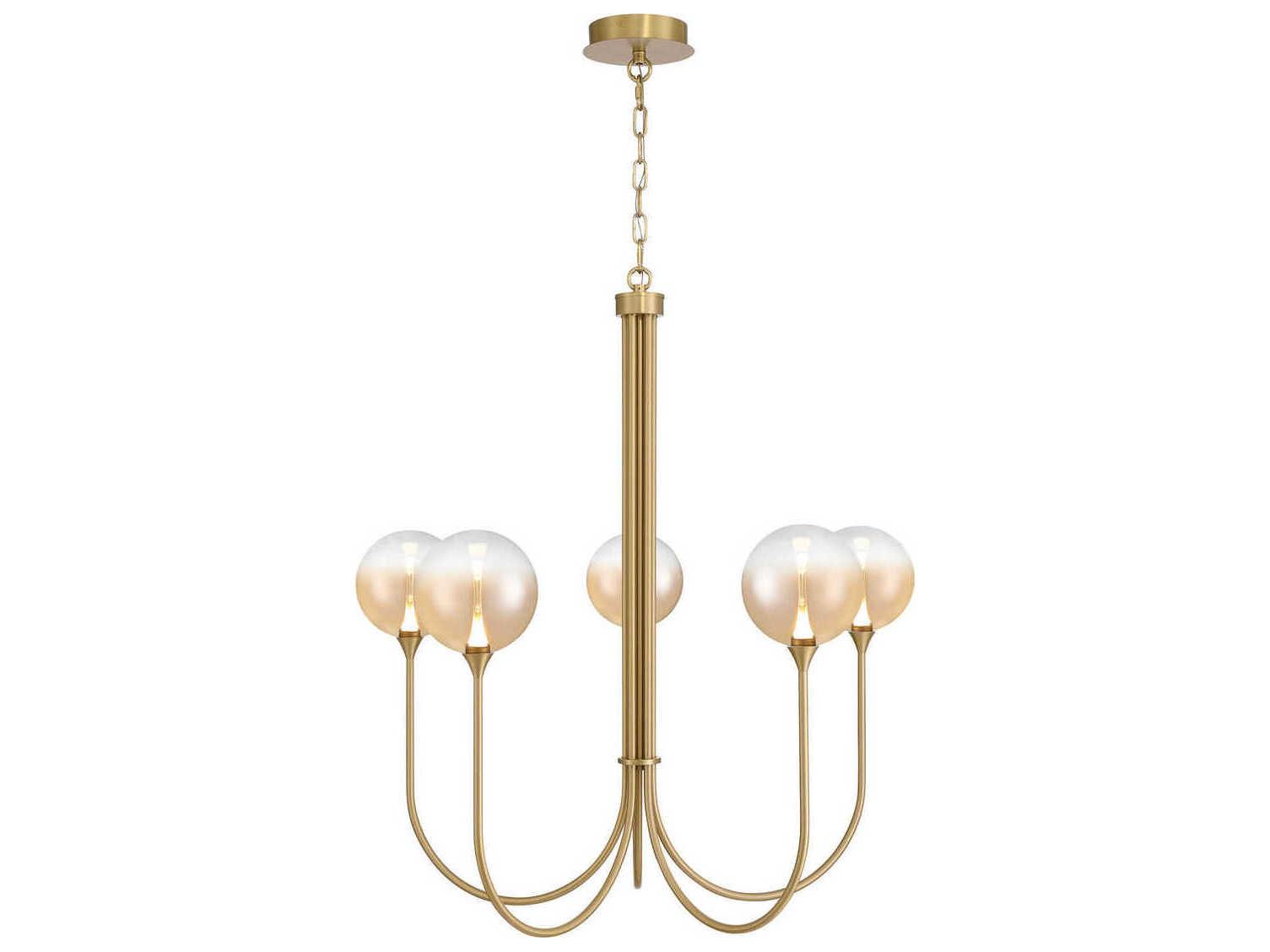 Eurofase Iissa 5-Light Gold Globe Chandelier