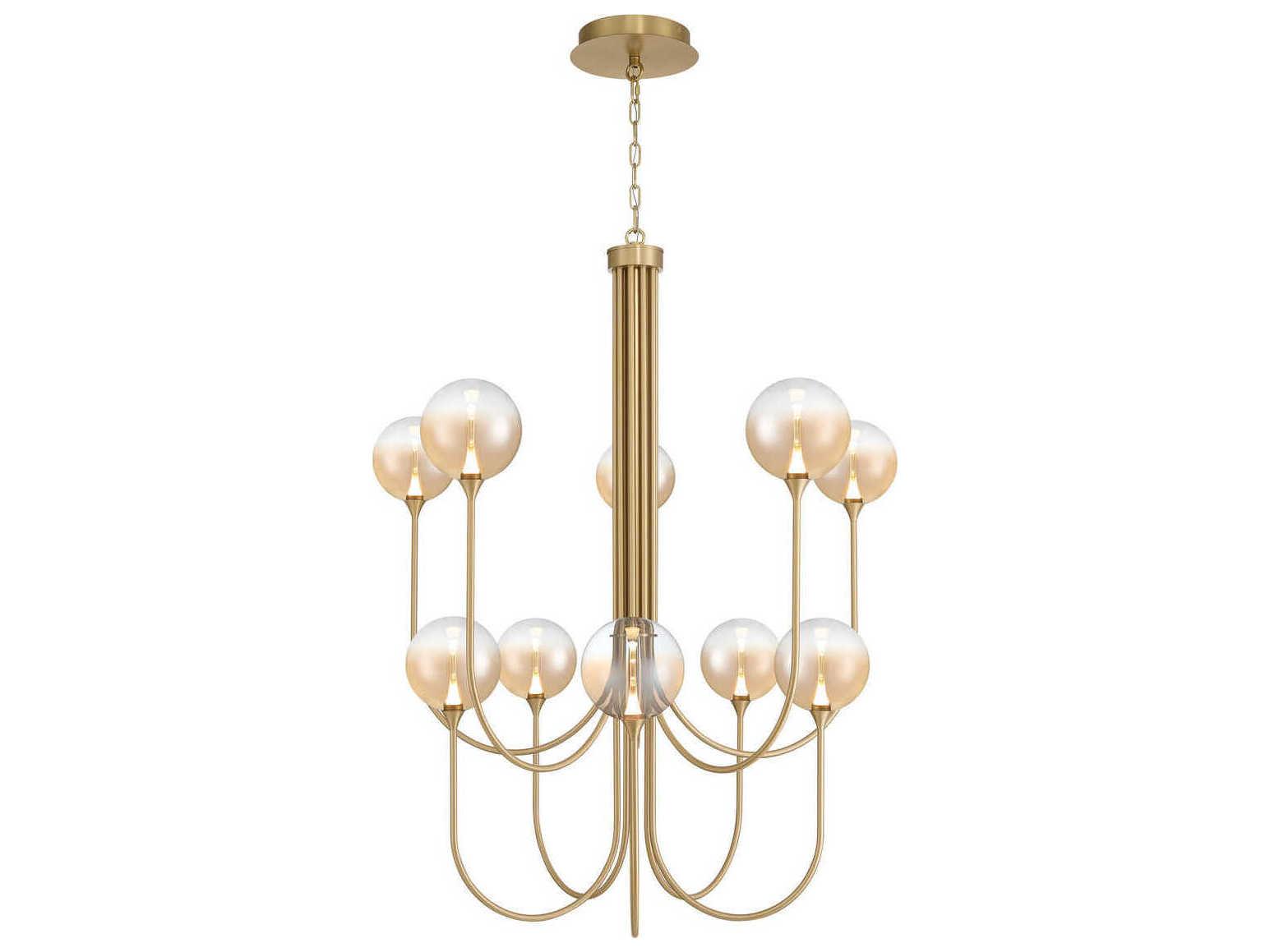 Eurofase Iissa 10-Light Gold Globe Chandelier