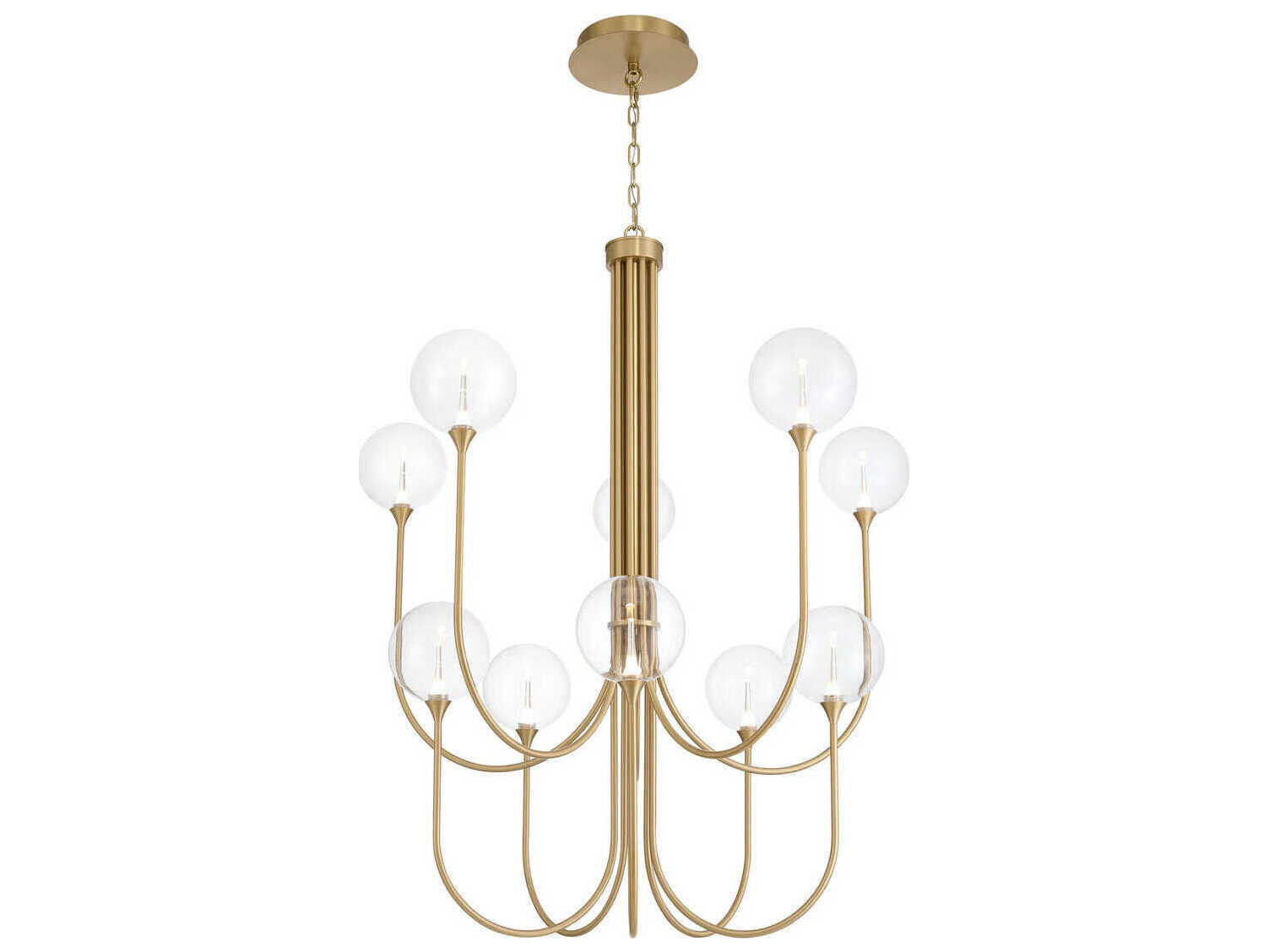 Eurofase Iissa 10-Light Gold Globe Chandelier