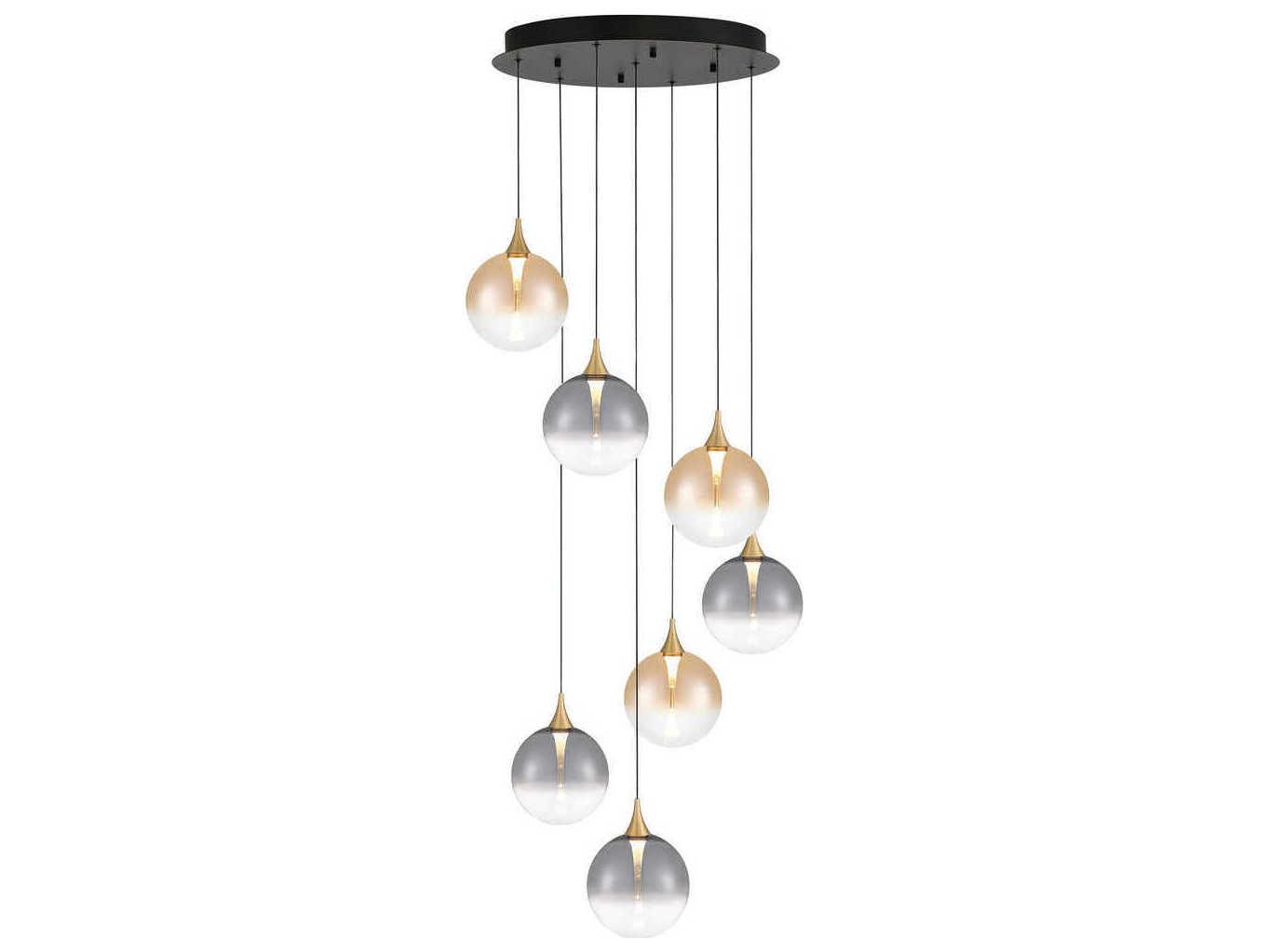 Eurofase Iissa 7-Light Gold Globe Pendant