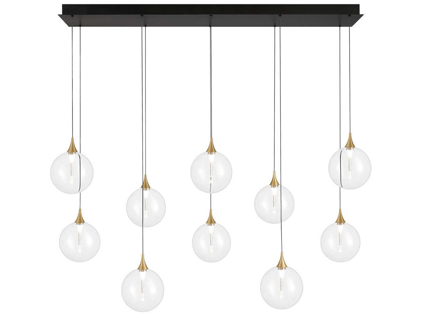Eurofase Iissa 10-Light Gold Globe Island Pendant