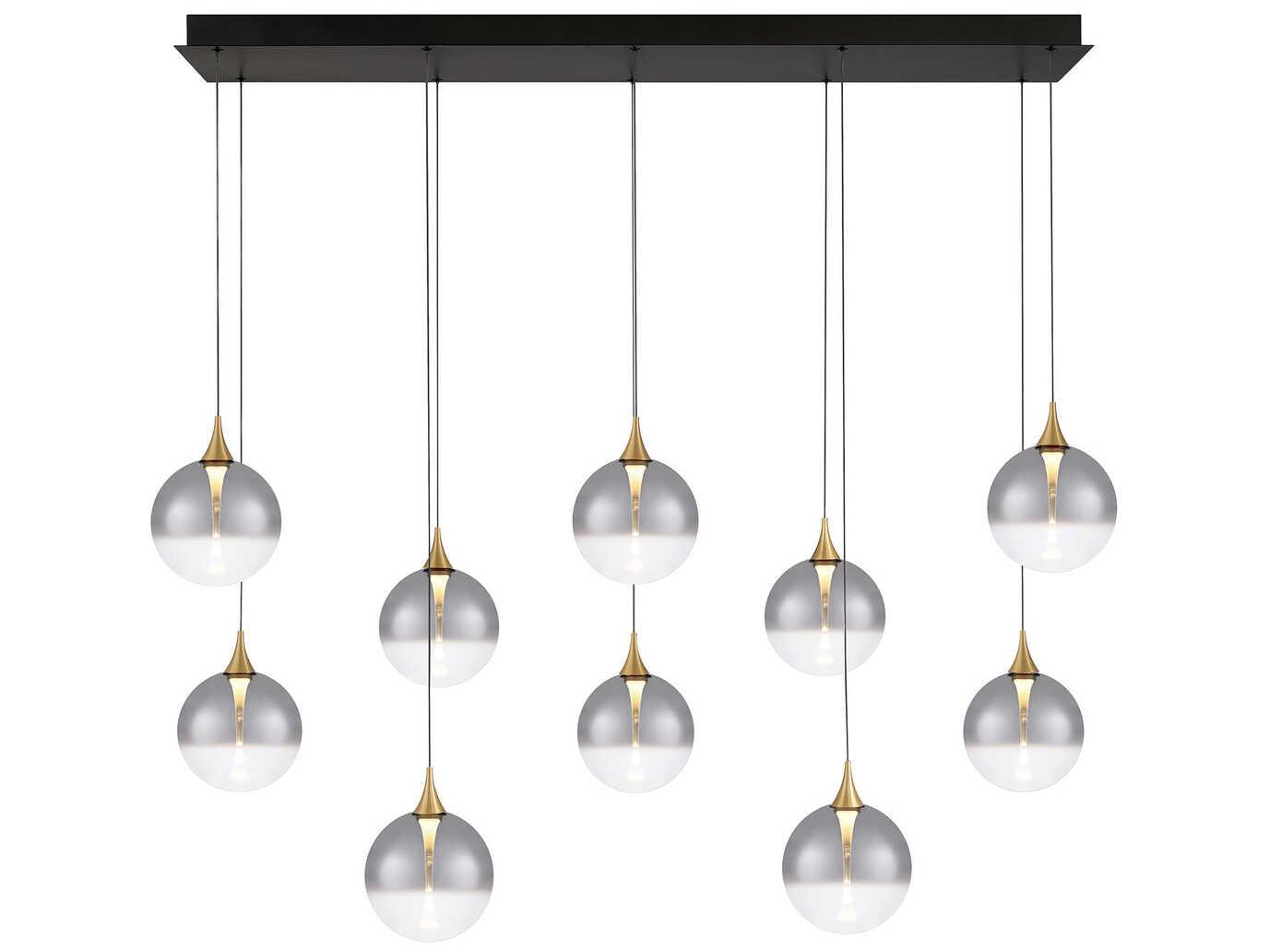 Eurofase Iissa 10-Light Gold Globe Island Pendant