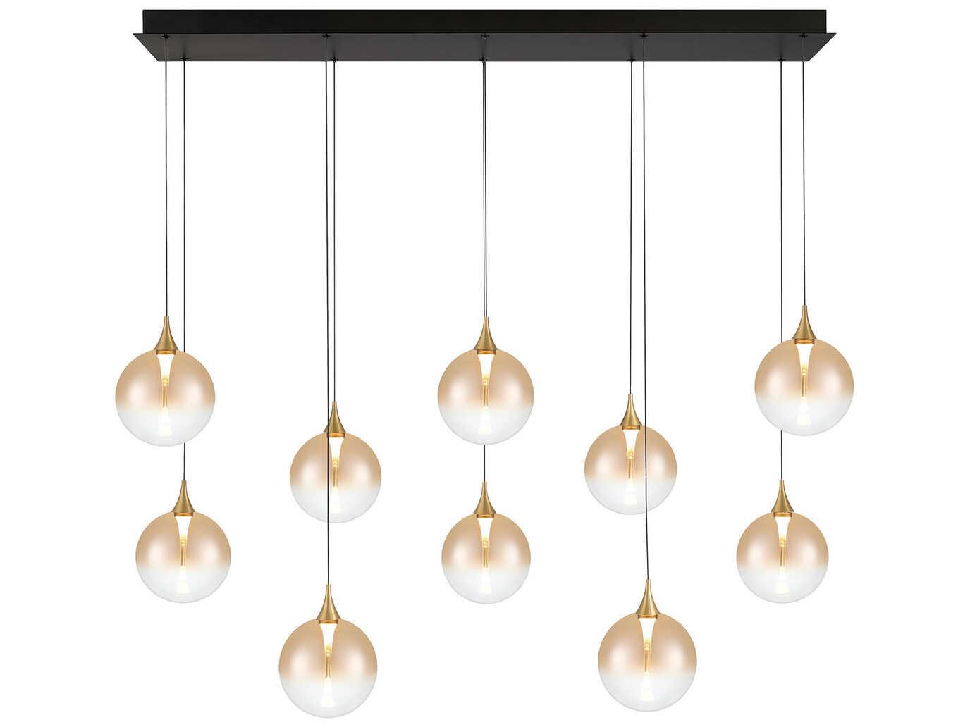 Eurofase Iissa 10-Light Gold Globe Island Pendant