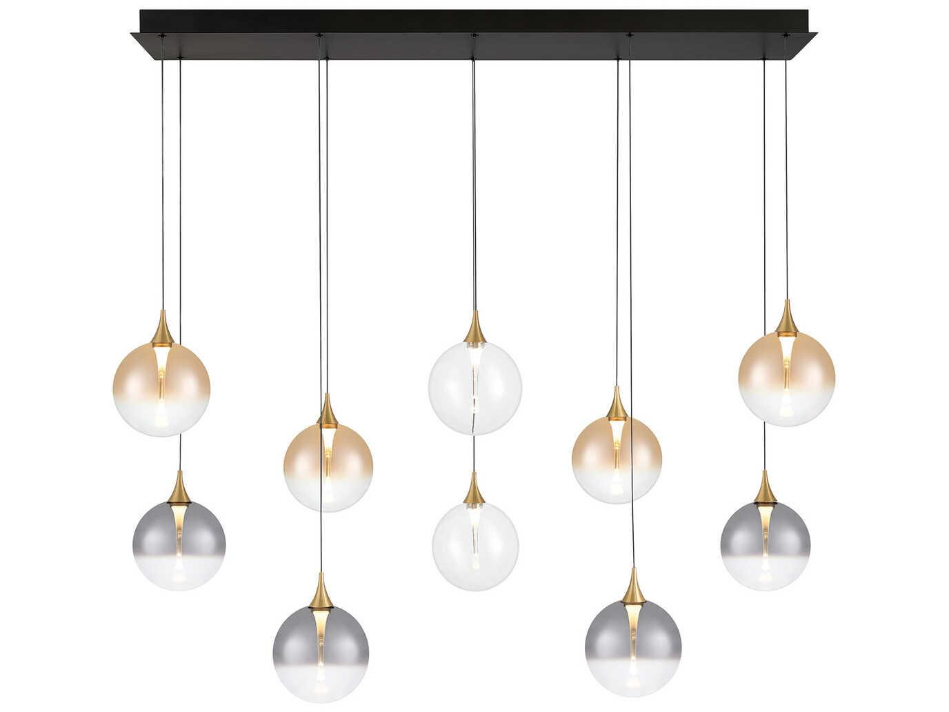 Eurofase Iissa 10-Light Gold Globe Island Pendant