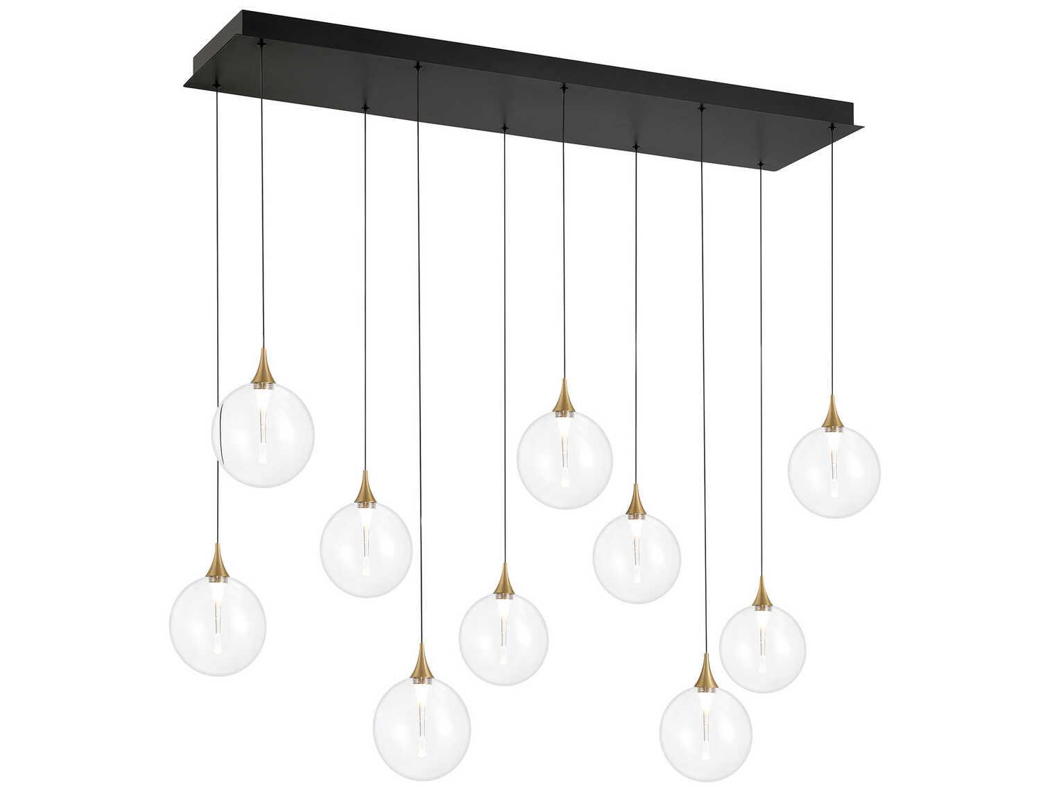 Eurofase Iissa 10-Light Gold Globe Island Pendant