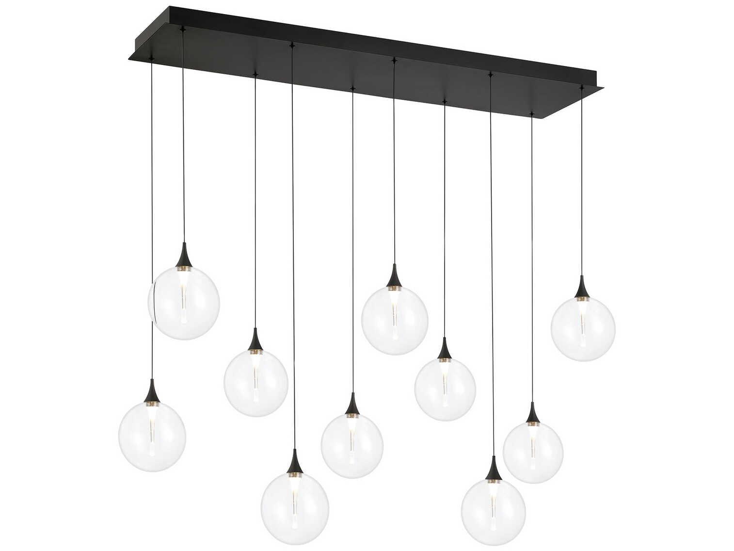 Eurofase Iissa 10-Light Black Globe Island Pendant