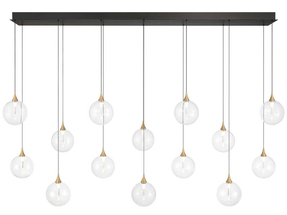 Eurofase Iissa 14-Light Gold Globe Island Pendant