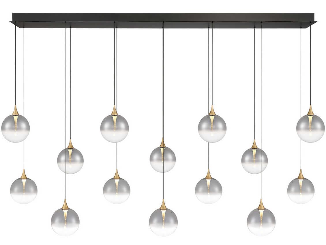 Eurofase Iissa 14-Light Gold Globe Island Pendant