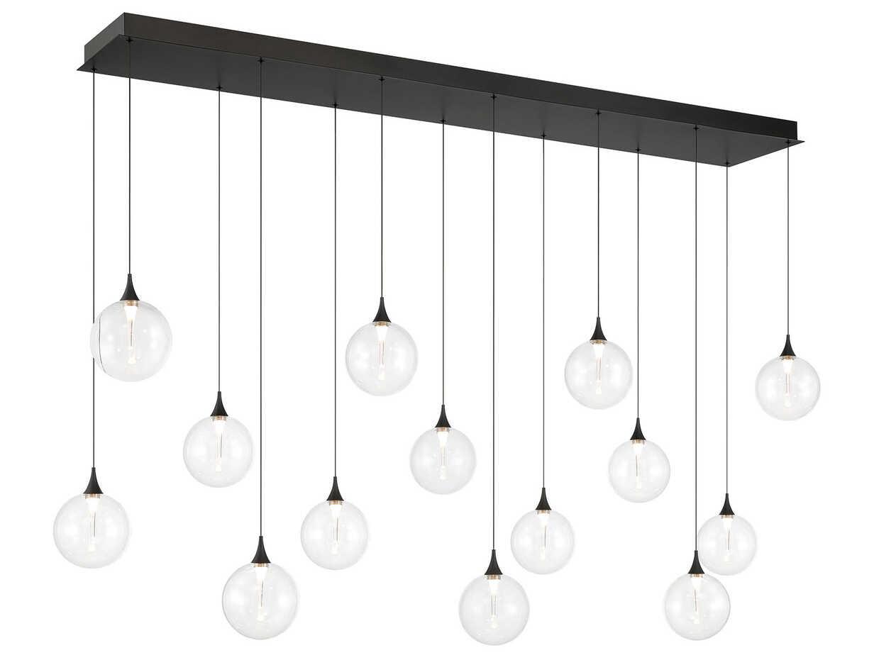 Eurofase Iissa 14-Light Black Globe Island Pendant