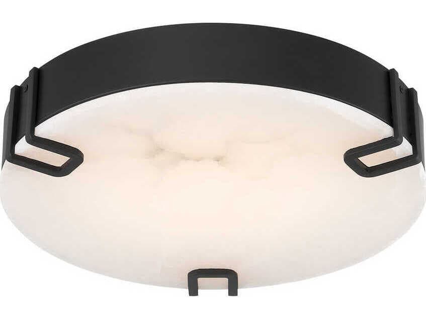 Eurofase Noga 1-Light Black Round Flush Mount