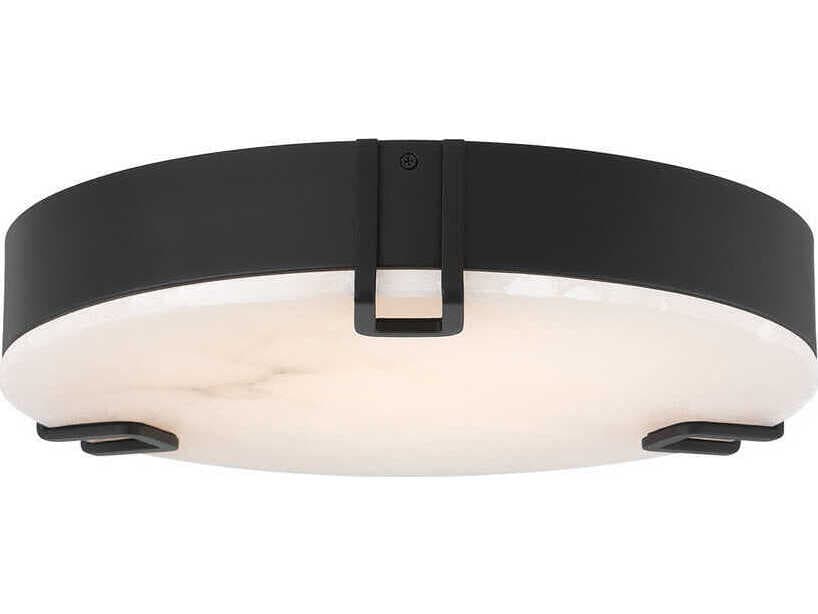 Eurofase Noga 1-Light Black Round Flush Mount