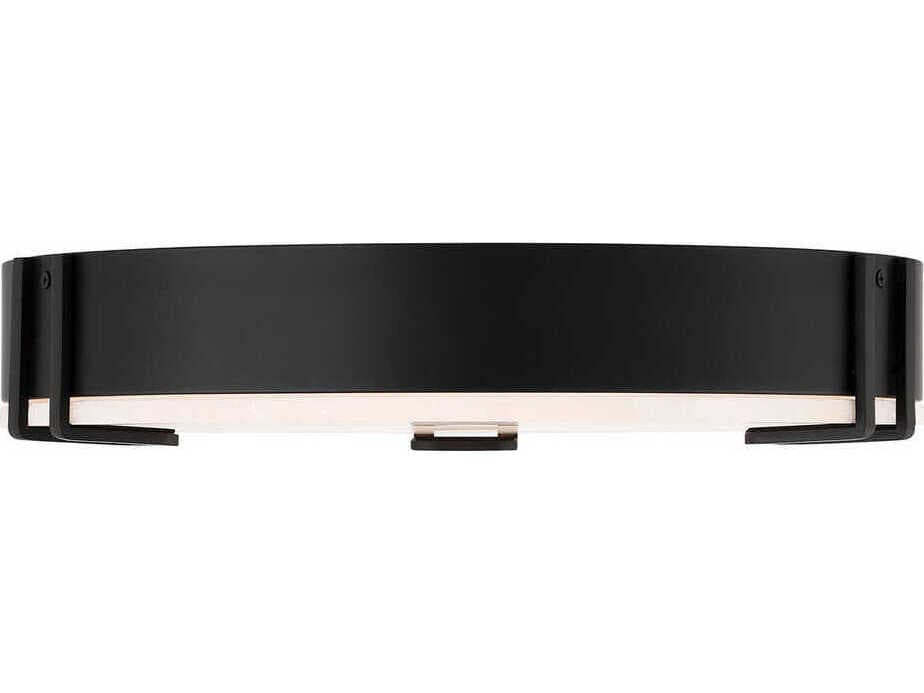 Eurofase Noga 1-Light Black Round Flush Mount
