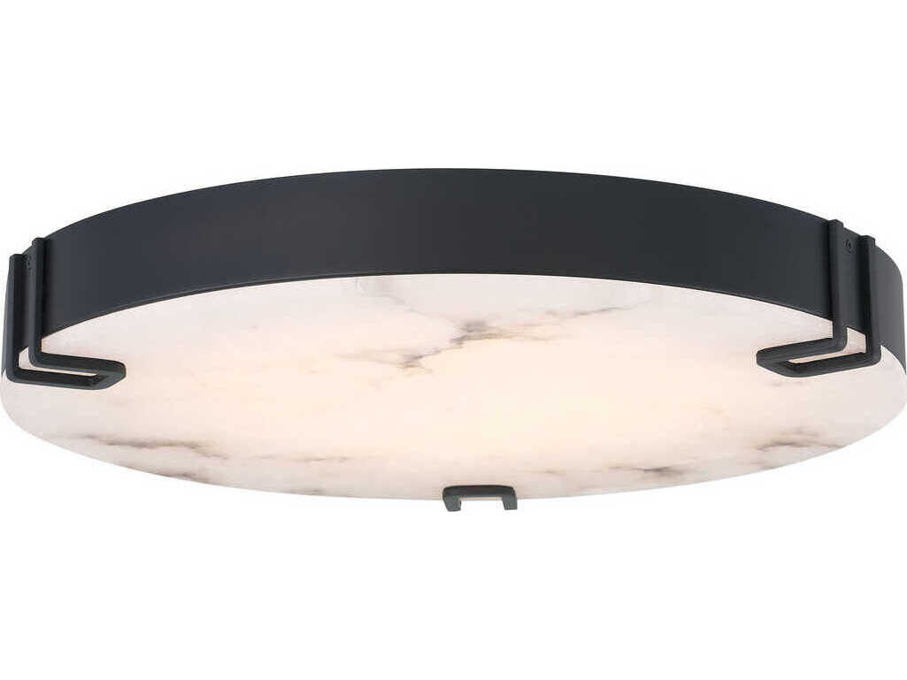 Eurofase Noga 1-Light Black Round Flush Mount