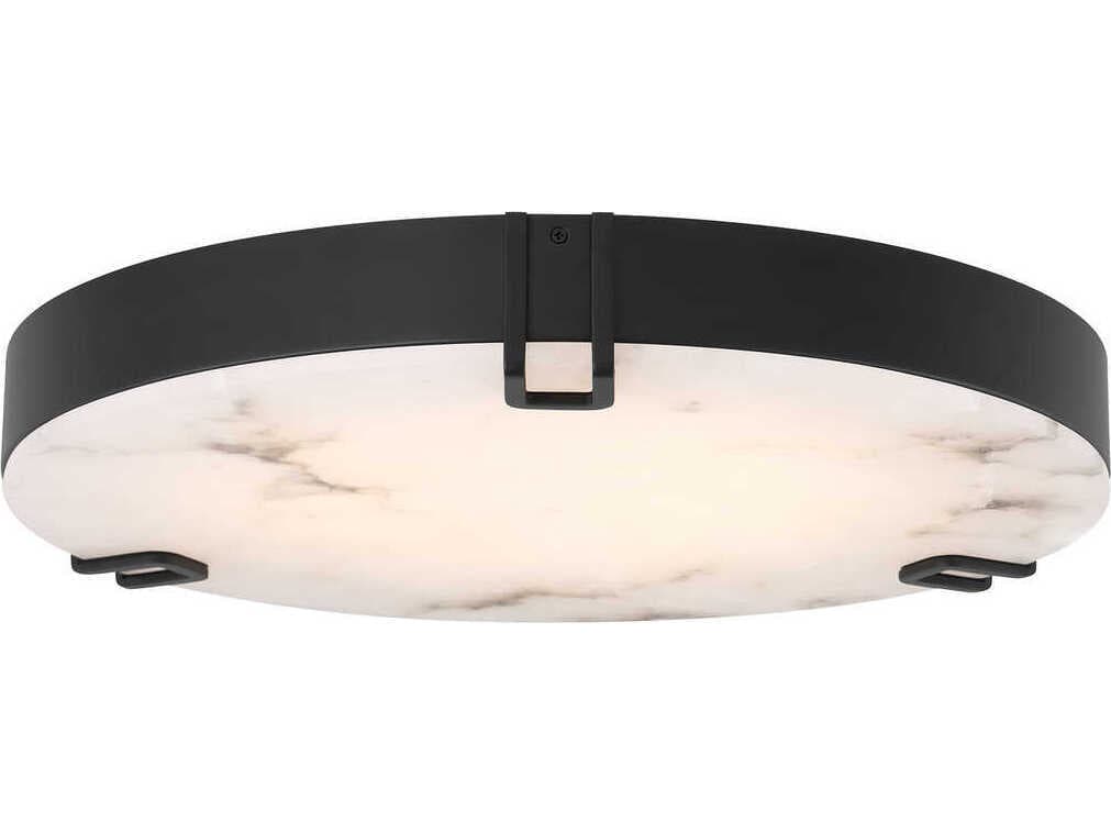 Eurofase Noga 1-Light Black Round Flush Mount