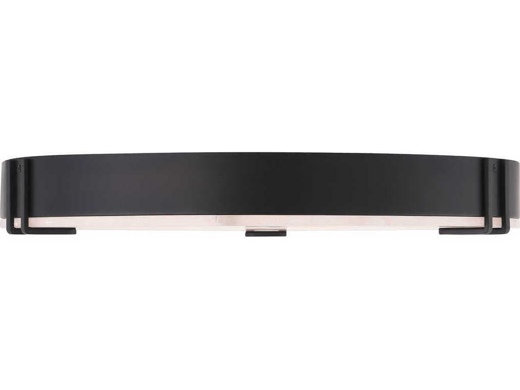 Eurofase Noga 1-Light Black Round Flush Mount