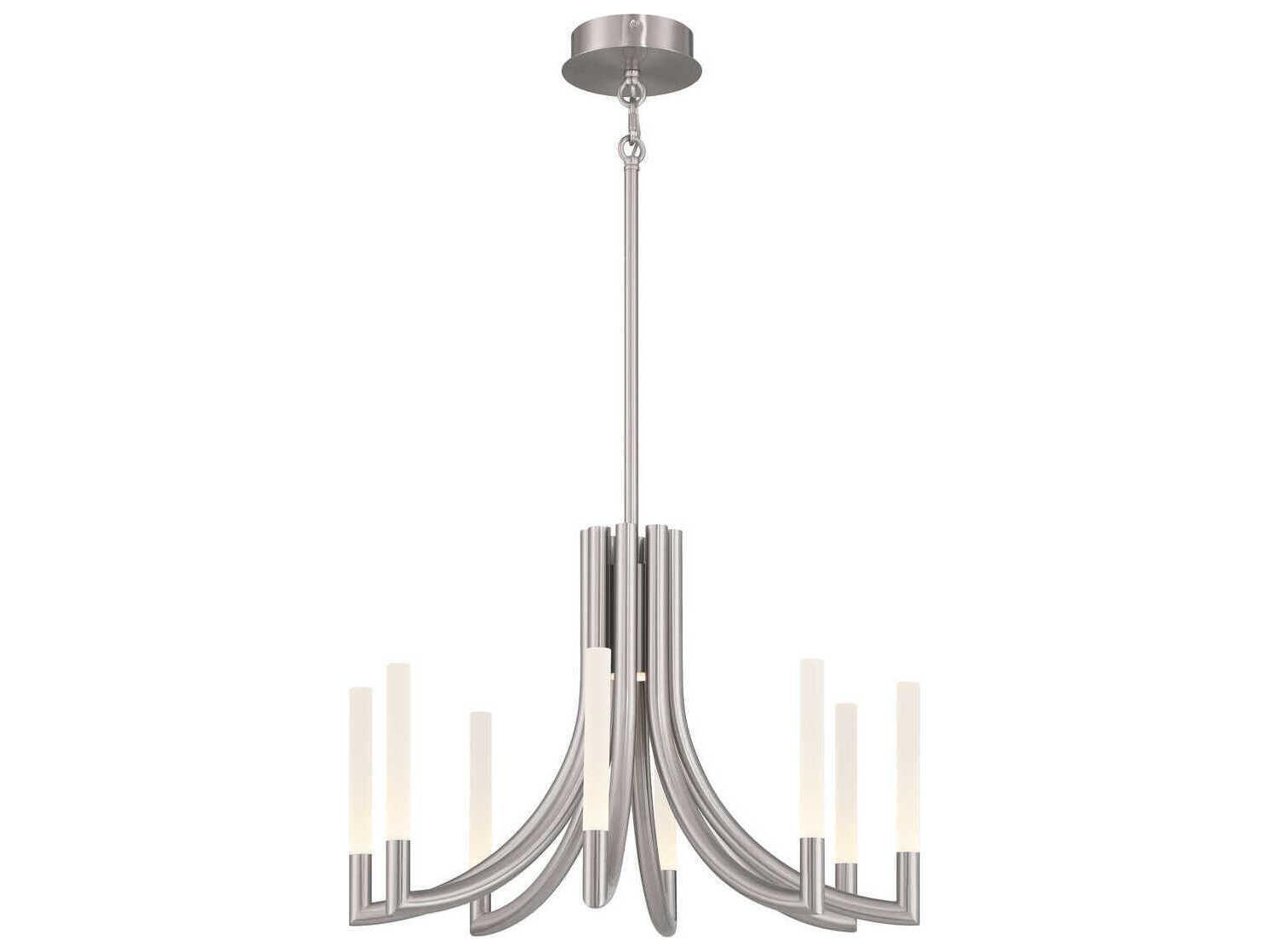 Eurofase Olette 8-Light Nickel Linear Chandelier