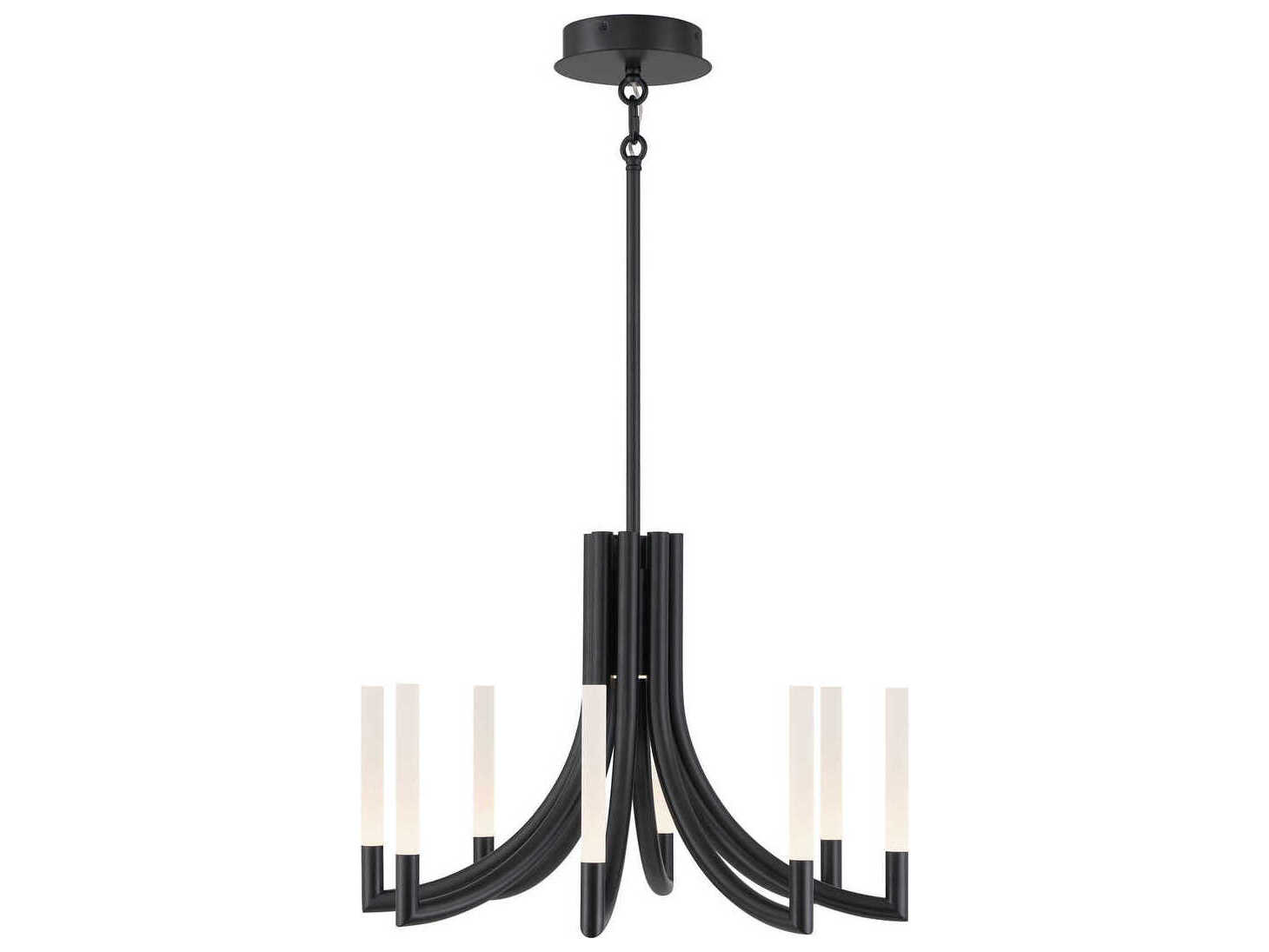 Eurofase Olette 8-Light Black Linear Chandelier