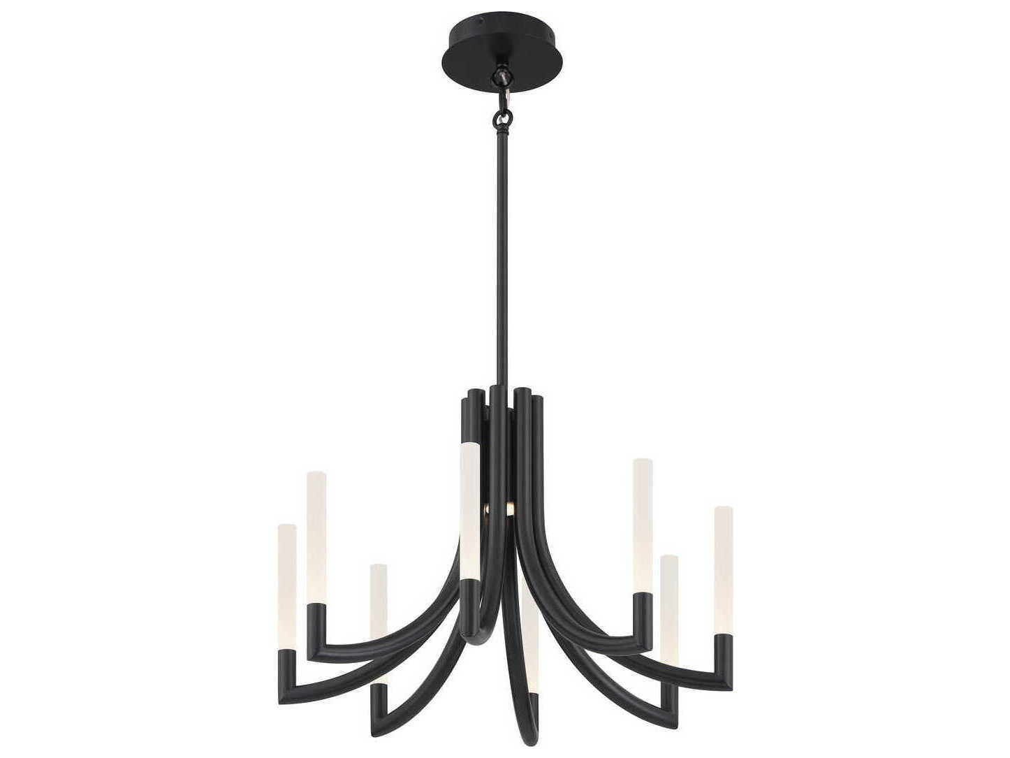 Eurofase Olette 8-Light Black Linear Chandelier