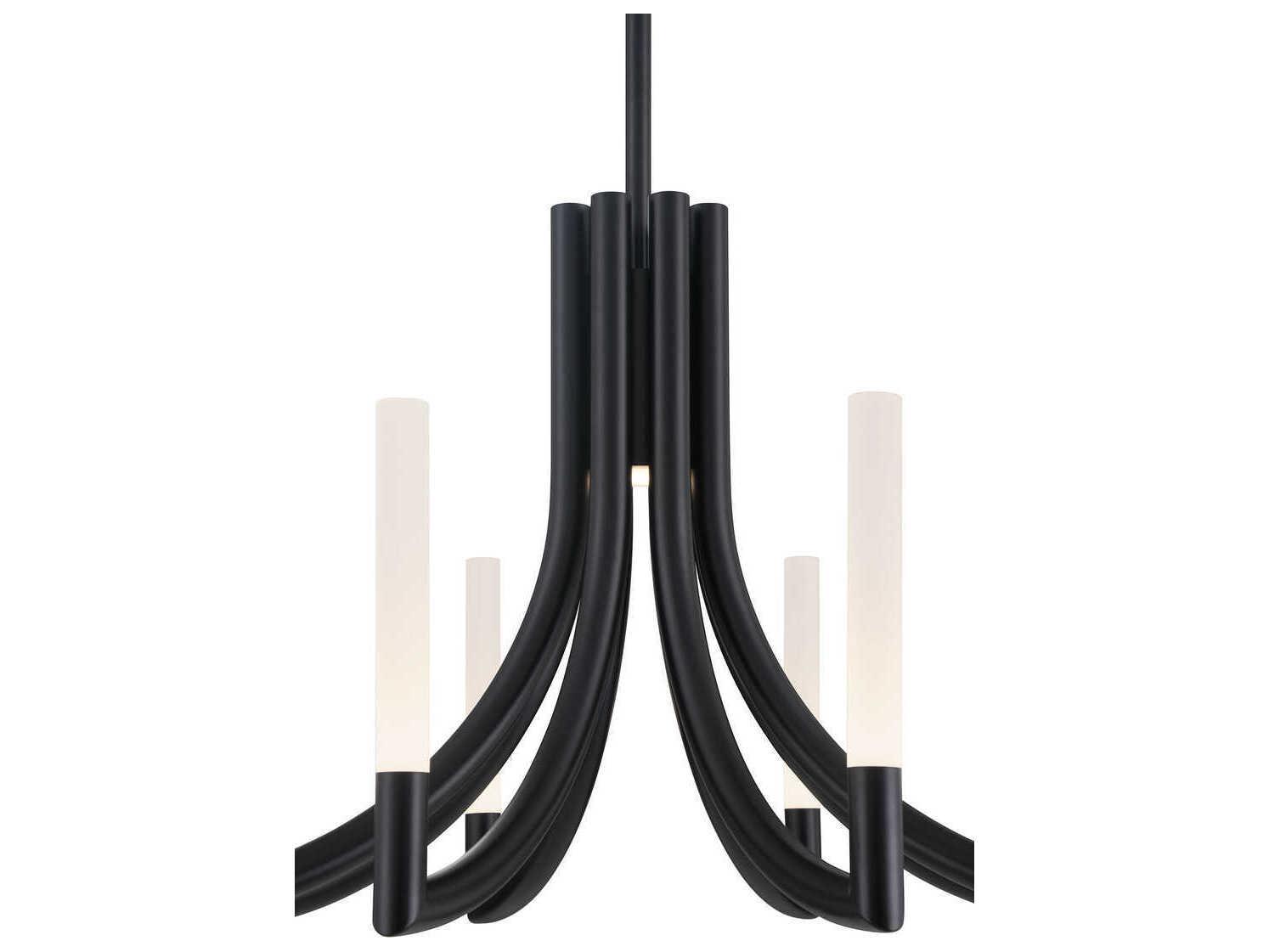 Eurofase Olette 8-Light Black Linear Chandelier
