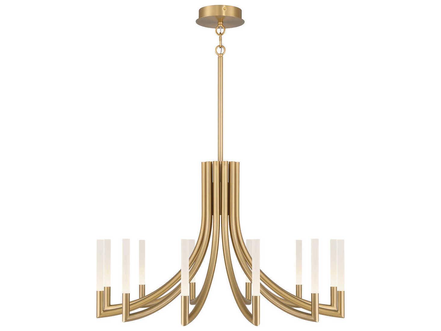 Eurofase Olette 12-Light Gold Linear Chandelier