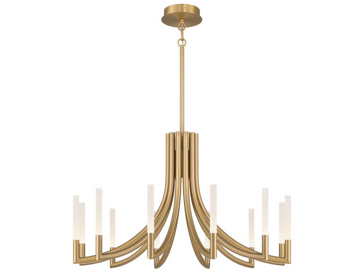 Eurofase Olette 12-Light Gold Linear Chandelier