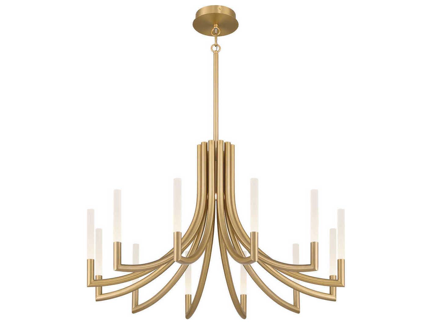 Eurofase Olette 12-Light Gold Linear Chandelier