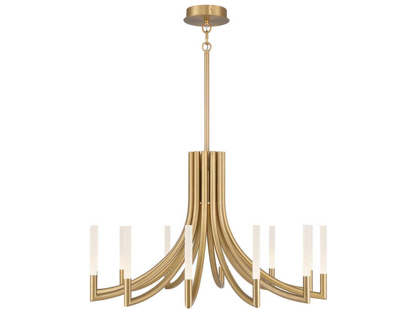 Eurofase Olette 12-Light Gold Linear Chandelier