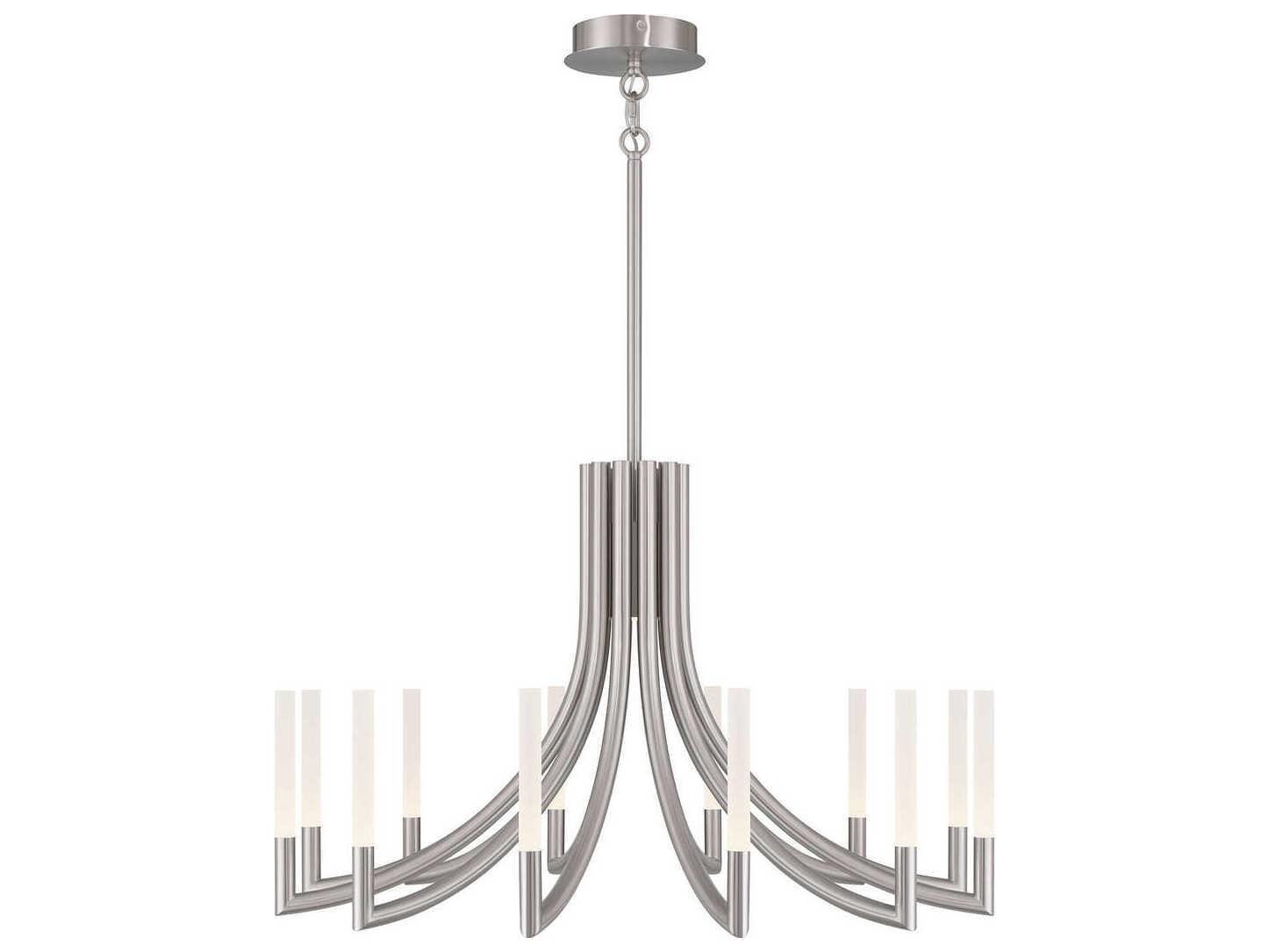 Eurofase Olette 12-Light Nickel Linear Chandelier