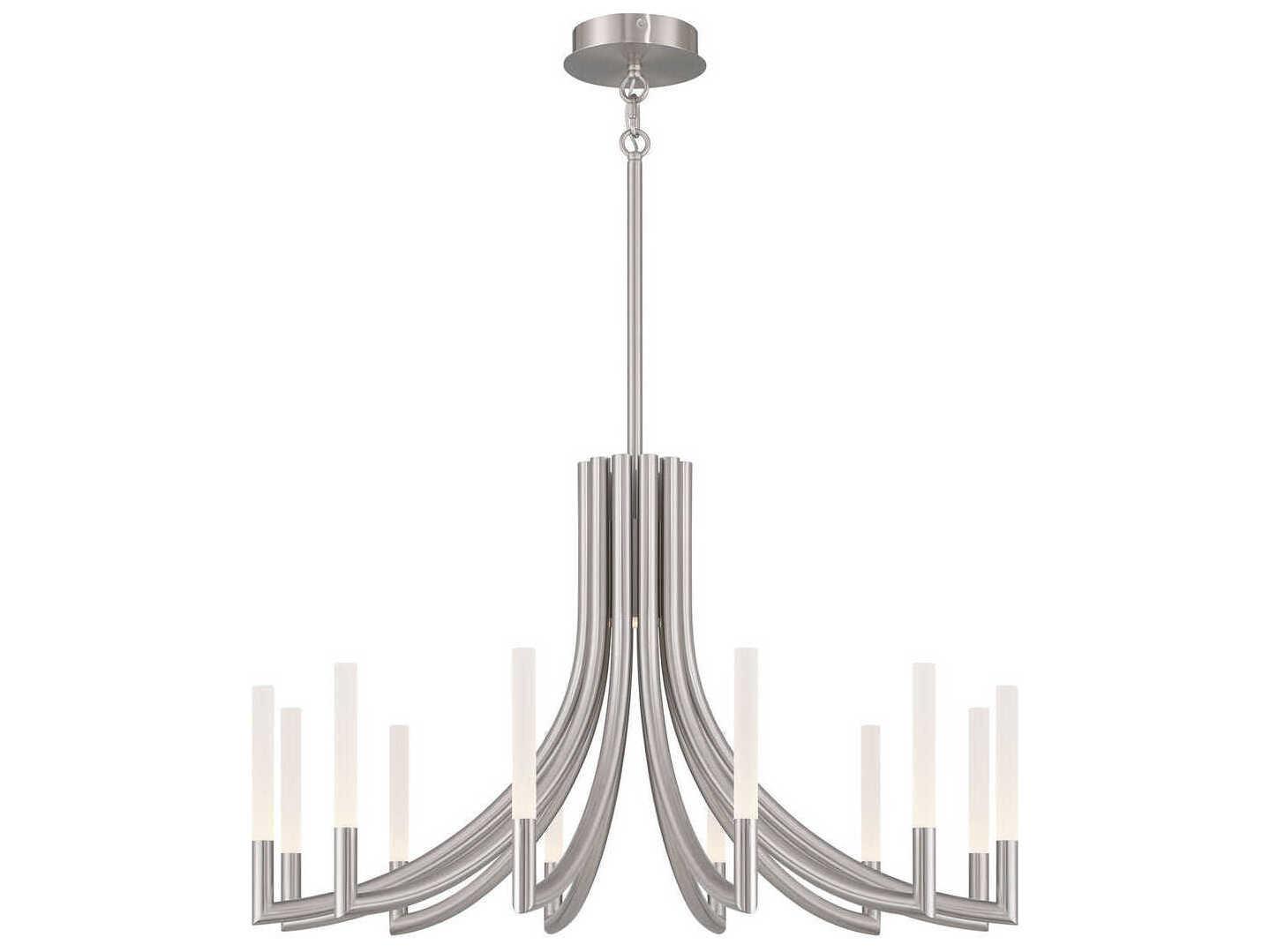 Eurofase Olette 12-Light Nickel Linear Chandelier