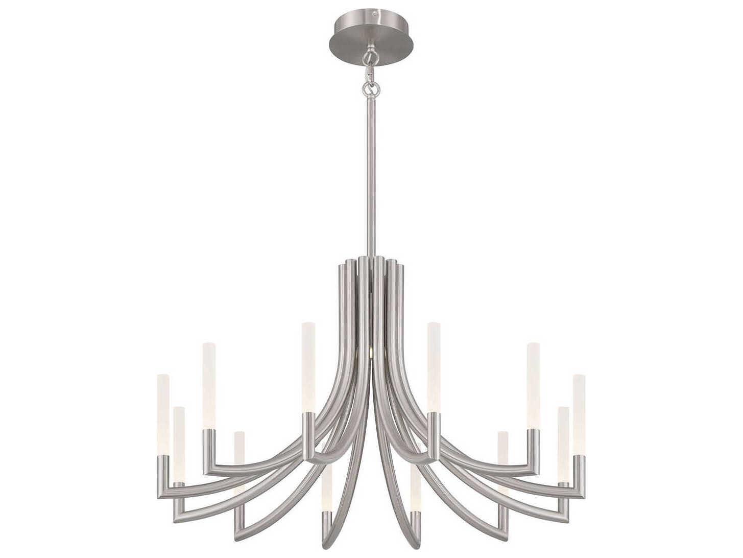 Eurofase Olette 12-Light Nickel Linear Chandelier