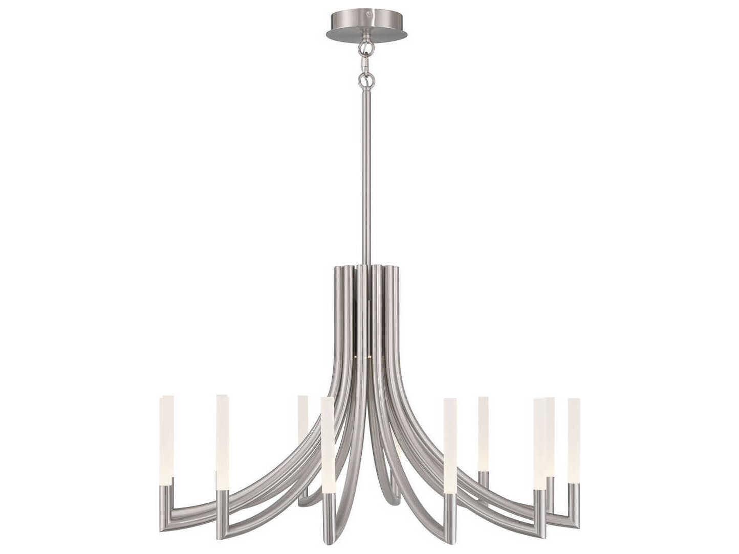 Eurofase Olette 12-Light Nickel Linear Chandelier