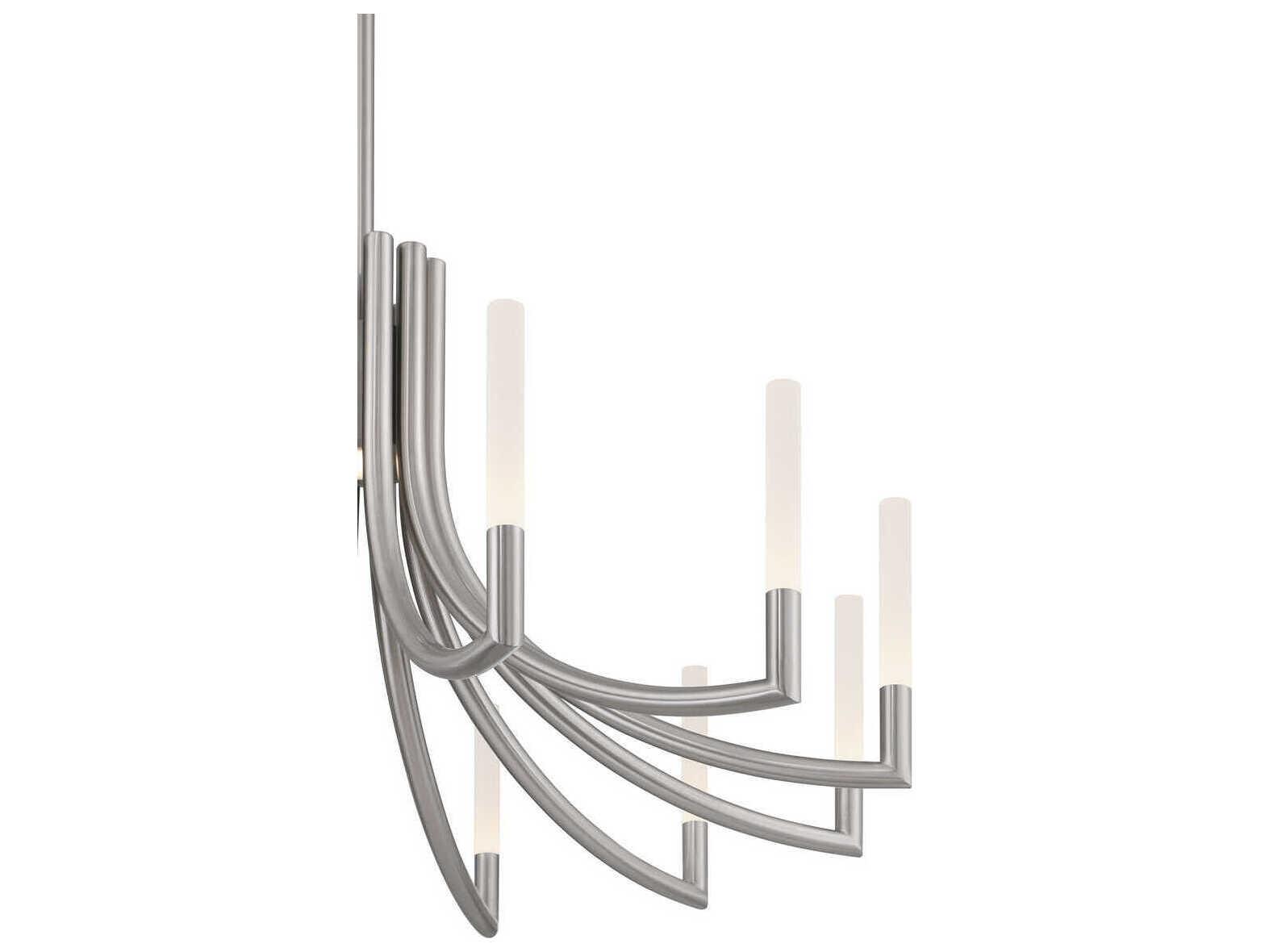 Eurofase Olette 12-Light Nickel Linear Chandelier