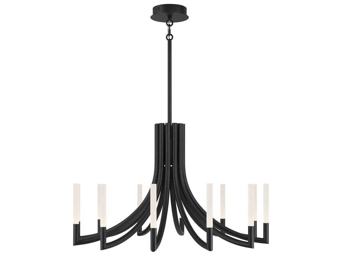 Eurofase Olette 12-Light Black Linear Chandelier