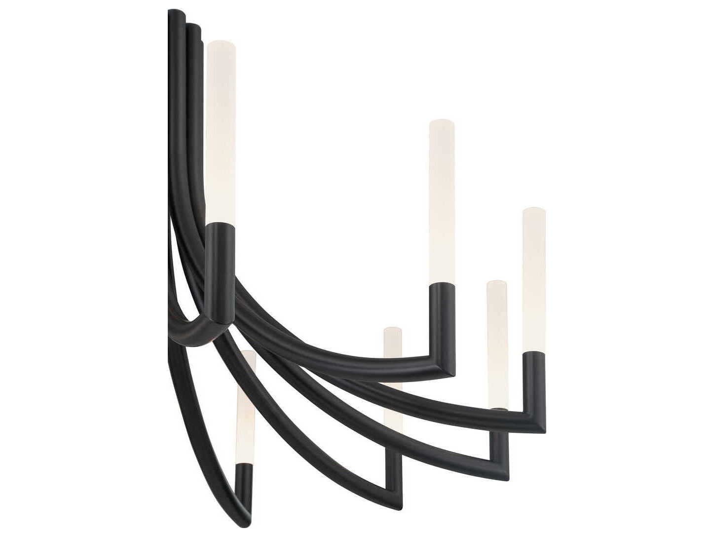 Eurofase Olette 12-Light Black Linear Chandelier