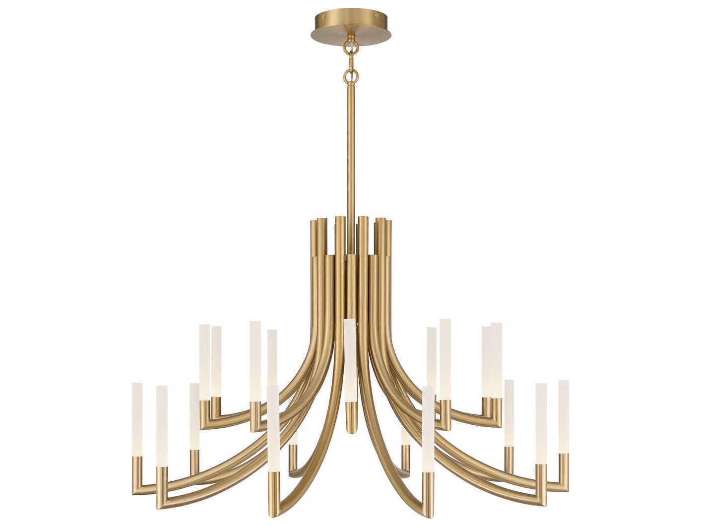 Eurofase Olette 20-Light Gold Geometric Linear Chandelier