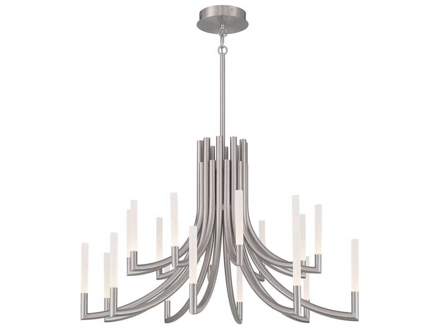 Eurofase Olette 20-Light Nickel Linear Chandelier