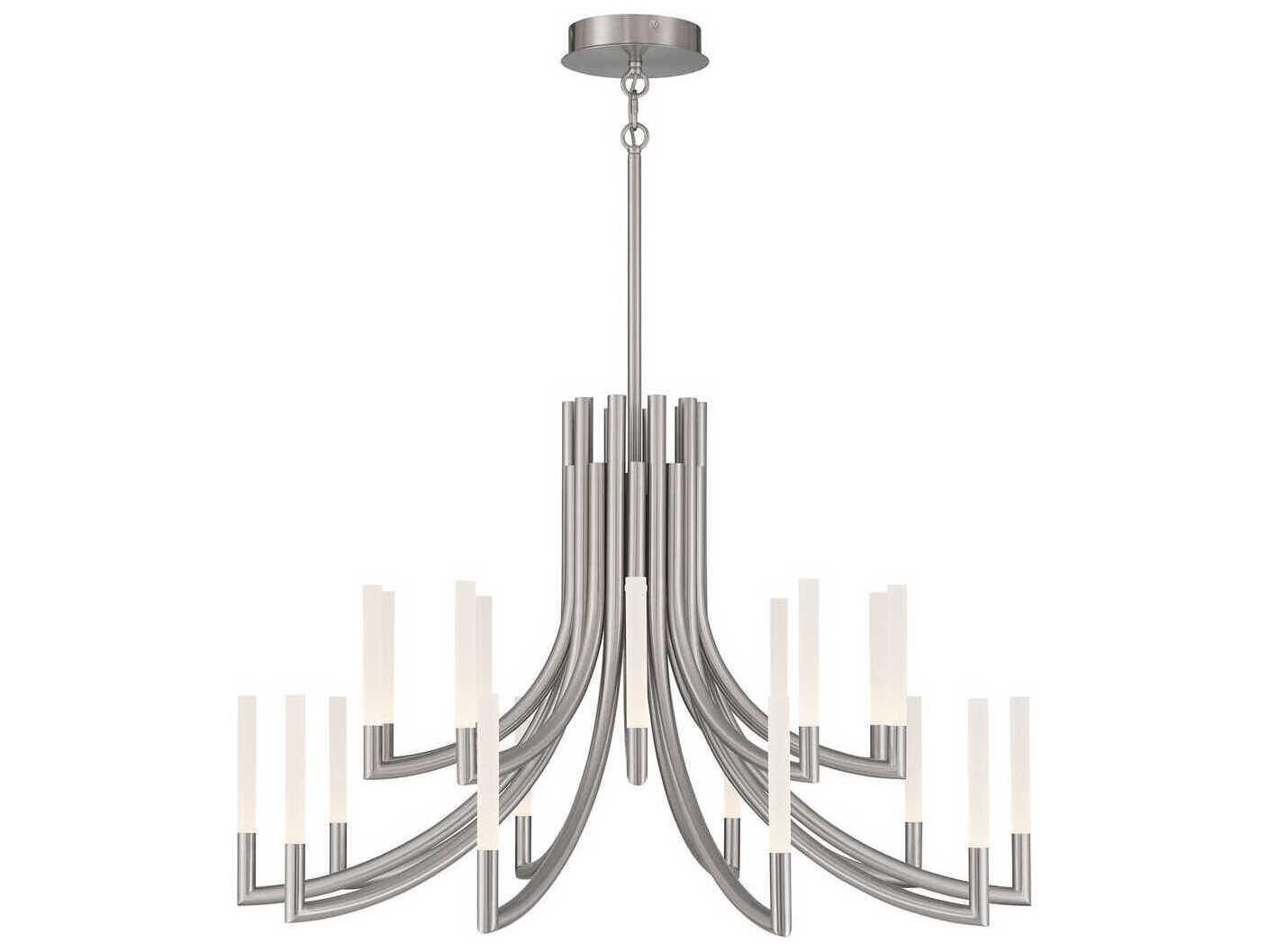 Eurofase Olette 20-Light Nickel Linear Chandelier