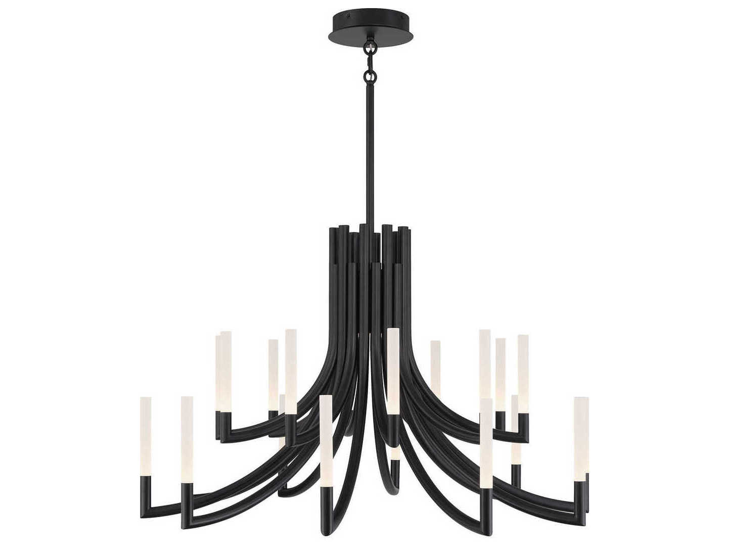 Eurofase Olette 20-Light Black Linear Chandelier