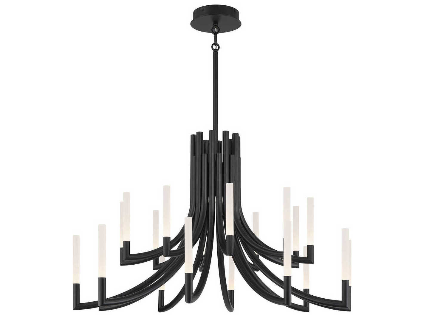 Eurofase Olette 20-Light Black Linear Chandelier
