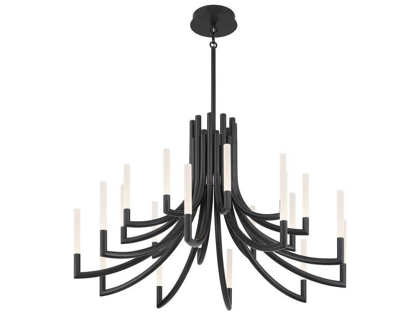 Eurofase Olette 20-Light Black Linear Chandelier